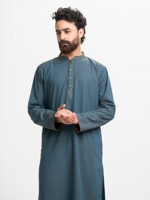 Blue Jacquard Premium Panjabi