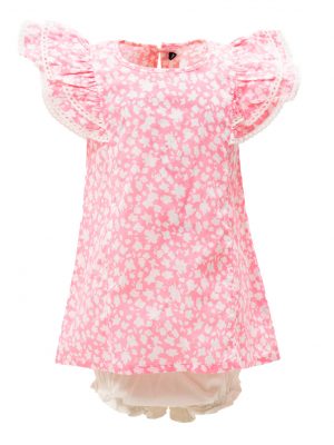Pink Cotton Newborn Frock
