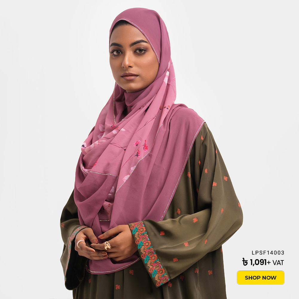 Pink Georgette Party Scarf