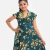 Green Georgette A-line Frock