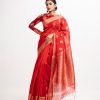 Red Half-silk Saree