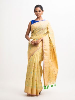 Green Half-silk Saree