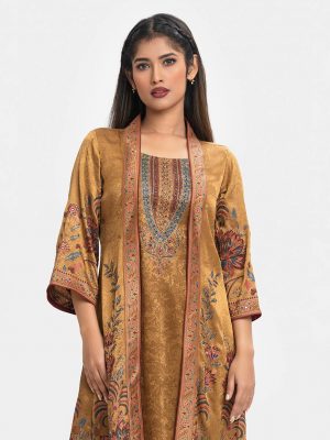 Green Georgette Tunic with Shrug