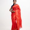 Red Half-silk Saree
