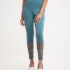 Teal Cotton Knit Leggings