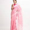 Pink Cotton Saree