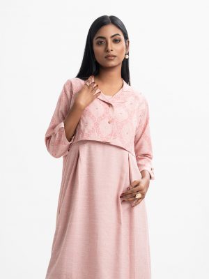 Exclusive Pink Rayon Tunic with Jacket
