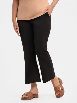 Black Interlock Knit Formal Pant