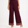 Maroon Viscose Comfort Palazzo