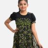 Black Georgette Layered Frock