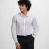 White Jacquard Business Formal Shirt