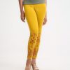Yellow Cotton Knit Leggings