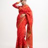 Red Half-silk Saree