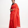 Red Half-silk Saree