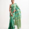 Mint Green Cotton Saree