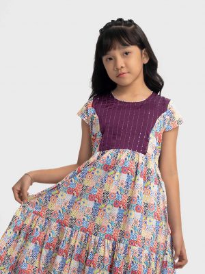 Multi-color Cotton-blend Frock