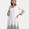 White Viscose A-line Kameez