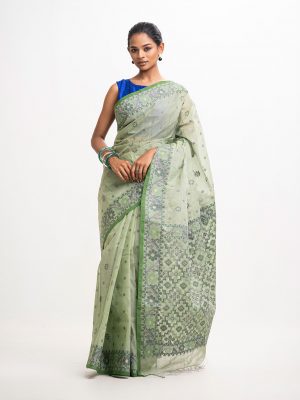 Green Cotton Saree