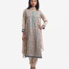 Beige Georgette Straight Salwar Kameez