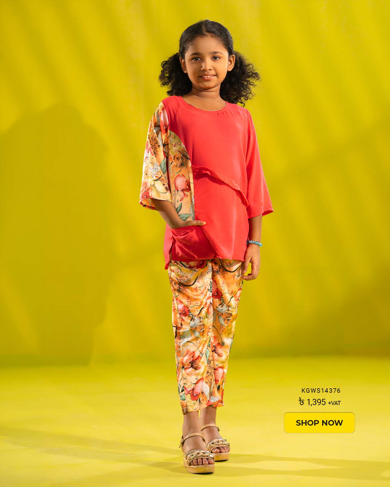 Pink Viscose & Georgette Woven Set
