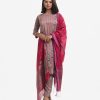 Mauve Georgette Straight Salwar Kameez