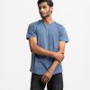 Blue Cotton Knit Short Sleeve T-shirt