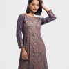 Gray Viscose Straight Kameez