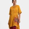 Mustard Yellow Crepe A-line Tunic