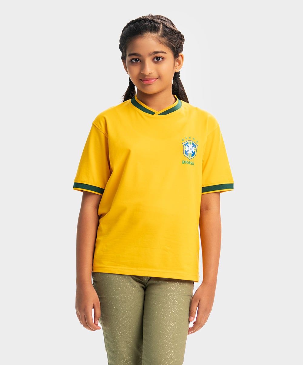Brazil Stretchable Jersey Kids T-shirt